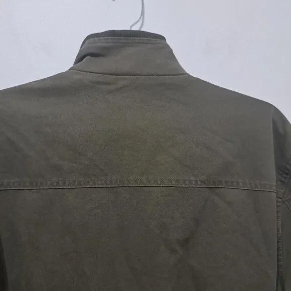 Outdoor Jacket Gorpcore Retro Utility Military Casual Jacket Olive Green Large - Picture 12 of 17